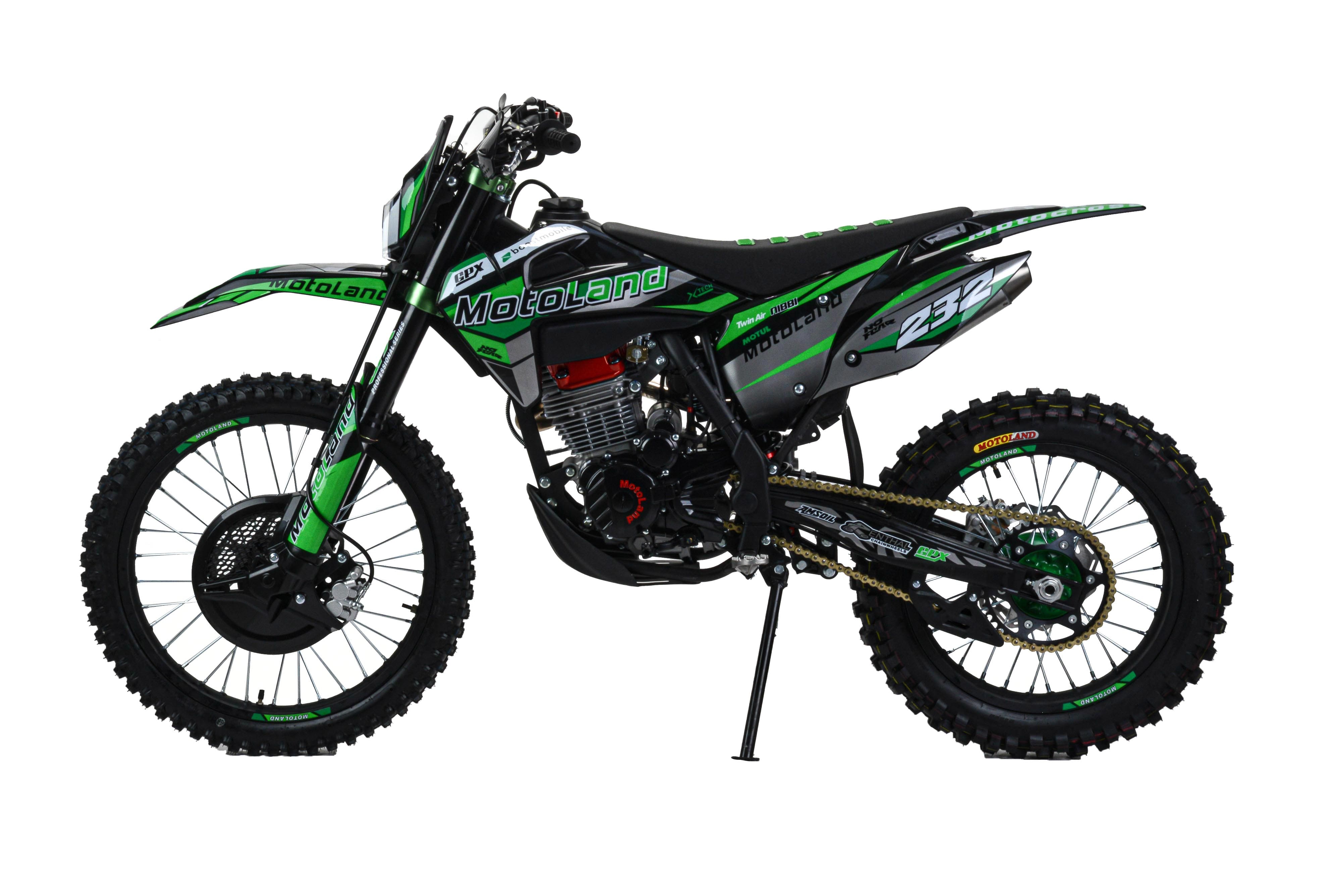 Мотоцикл Кросс Motoland XT300 HS (175FMM 4V) зеленый